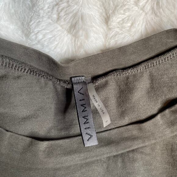 VIMMIA Grey Brown Slit Front Long Shirt Yoga Workout Small - Picture 3 of 5